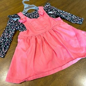 Jessica Simpson Toddler Dress - 24 M - Pink and Black Floral